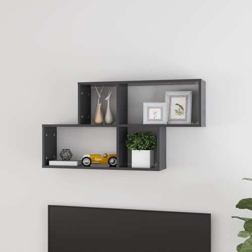 Wall Shelf Grey 100x18x53 cm Engineered Wood
