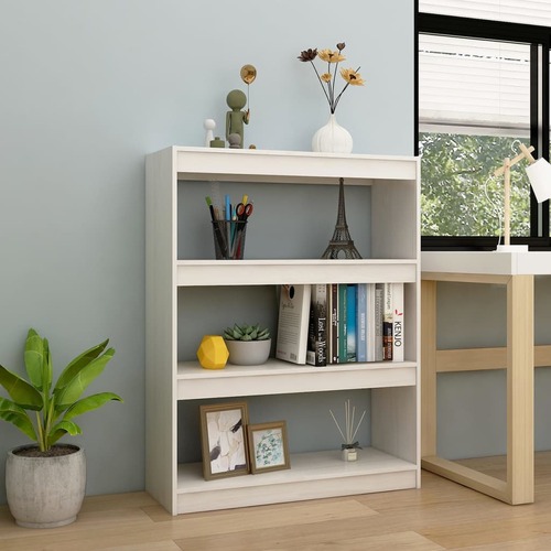 Book Cabinet/Room Divider White 100x30x103 cm Solid Pinewood