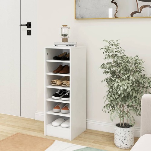 Shoe Cabinet White 31.5x35x90 cm Engineered Wood