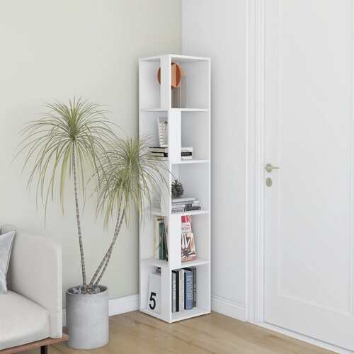 Corner Cabinet White 33x33x164.5 cm Engineered Wood