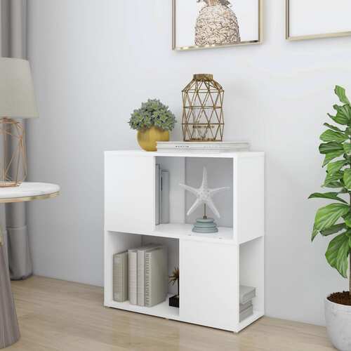 Book Cabinet White 60x24x63 cm Engineered Wood