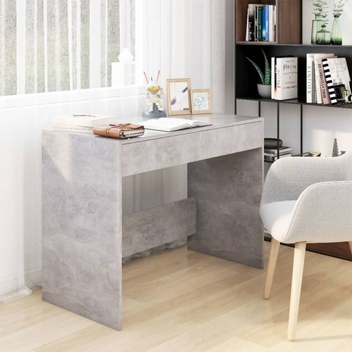 Desk Concrete Grey 101x50x76.5 cm Engineered Wood