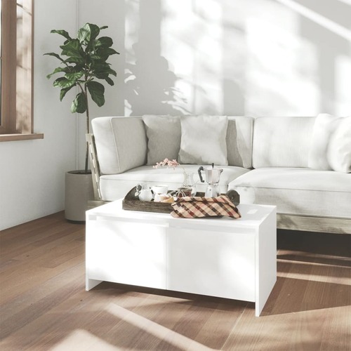Coffee Table White 90x50x41.5 cm Engineered Wood