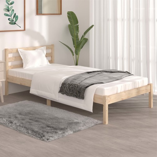 Bed Frame Solid Wood Pine 92x187 cm Single Size