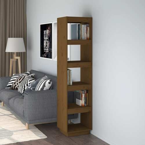 Book Cabinet/Room Divider Honey Brown 40x35x167 cm Solid Wood Pine