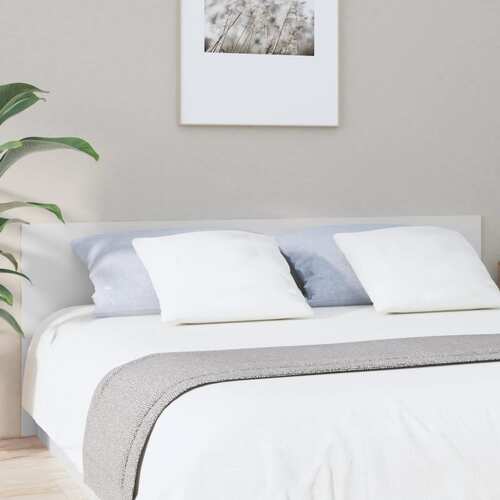Bed Headboard White 200 cm Engineered Wood