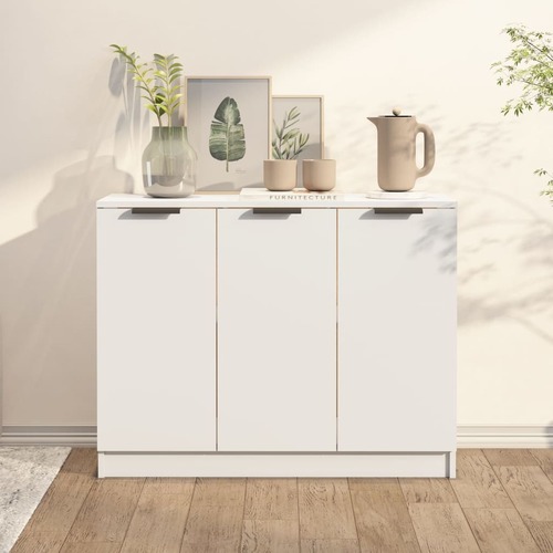 Sideboard White 90.5x30x70 cm Engineered Wood