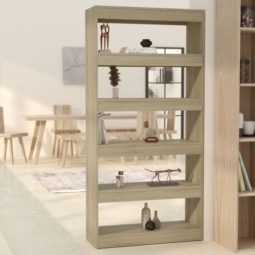 Book Cabinet/Room Divider Sonoma Oak 80x30x166 cm Engineered Wood