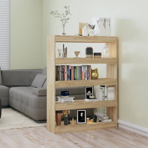 Book Cabinet/Room Divider Sonoma Oak 100x30x135 cm