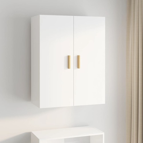 Hanging Wall Cabinet White 69.5x34x90 cm