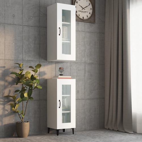 Hanging Wall Cabinet White 34.5x34x90 cm