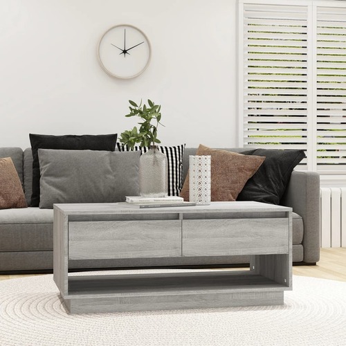 Coffee Table Grey Sonoma 102.5x55x44 cm Engineered Wood