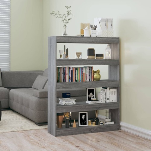 Book Cabinet/Room Divider Grey Sonoma 100x30x135 cm