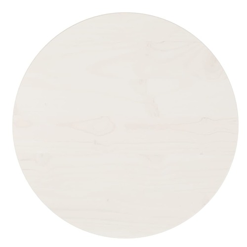 Table Top White Ø40x2.5 cm Solid Wood Pine