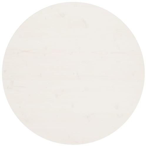 Table Top White Ø90x2.5 cm Solid Wood Pine