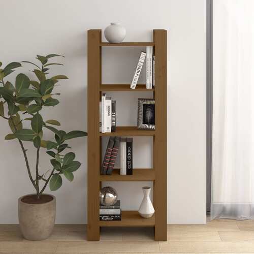 Book Cabinet/Room Divider Honey Brown 60x35x160 cm Solid Wood