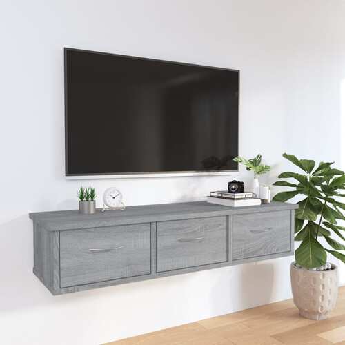 Wall Cabinet Grey Sonoma 88x26x18.5 cm Engineered Wood