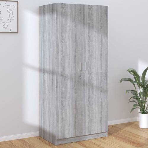 Wardrobe Grey Sonoma 80x52x180 cm Engineered Wood