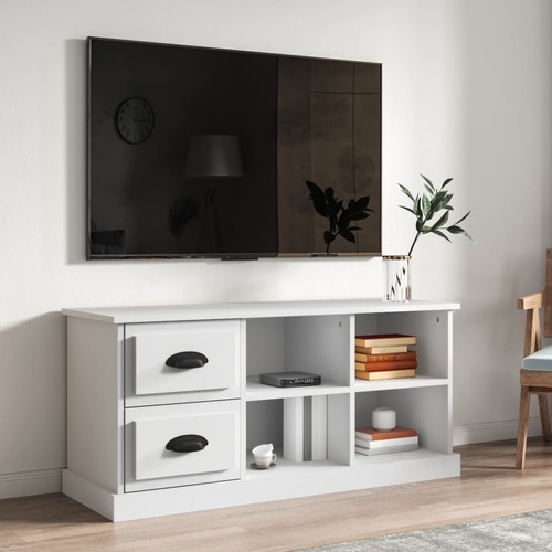 TV Cabinet White 102x35.5x47.5 cm Engineered Wood