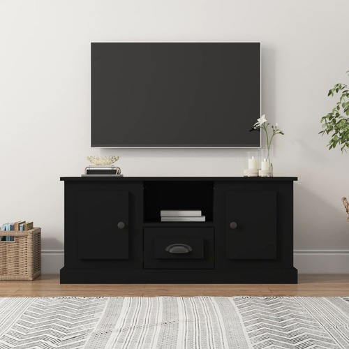 TV Cabinet Black 100x35.5x45 cm Engineered Wood