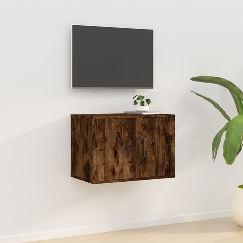 Wall Mounted TV Cabinet Smoked Oak 57x34.5x40 cm