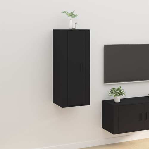 Wall Mounted TV Cabinet Black 40x34.5x100 cm