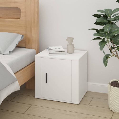 Bedside Cabinet White 50x39x47 cm