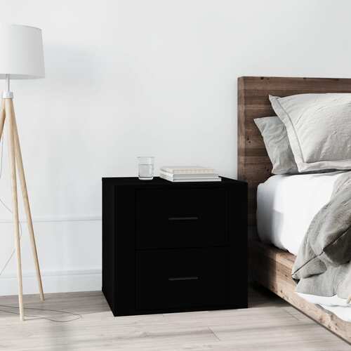 Bedside Cabinet Black 50x39x47 cm