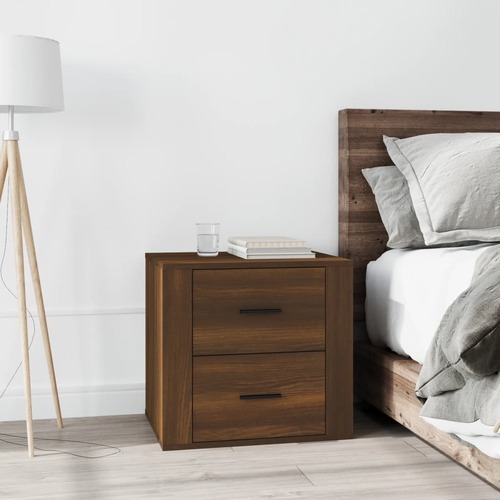 Bedside Cabinet Brown Oak 50x39x47 cm