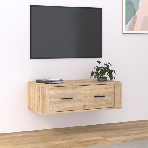 Hanging TV Cabinet Sonoma Oak 80x36x25 cm Engineered Wood