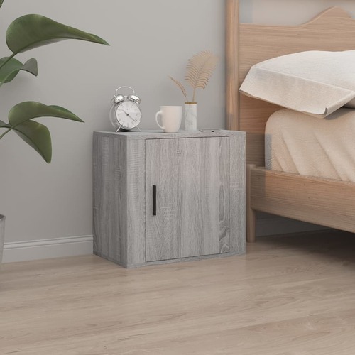 Wall-mounted Bedside Cabinet Grey Sonoma 50x30x47 cm