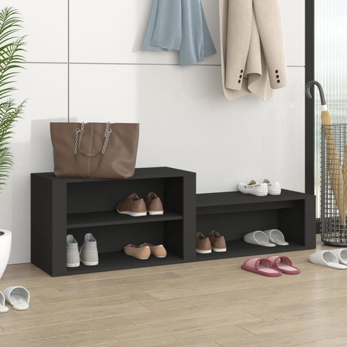 Shoe Cabinet Black 150x35x45 cm Engineered Wood