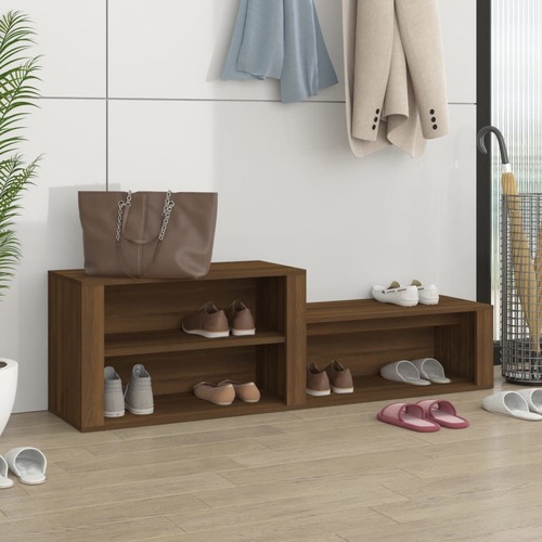 Shoe Cabinet Brown Oak 150x35x45 cm Engineered Wood