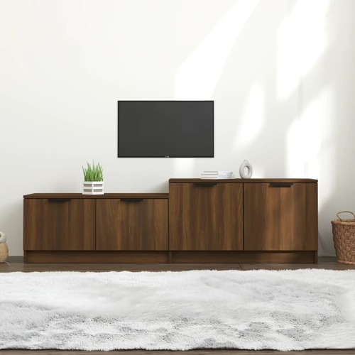 TV Cabinet Brown Oak 158.5x36x45 cm Engineered Wood