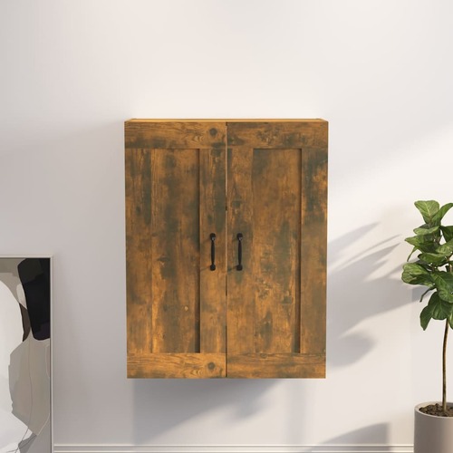 Hanging Wall Cabinet Smoked Oak 69.5x32.5x90 cm