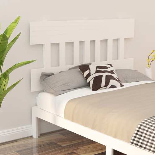 Bed Headboard White 153.5x3x81 cm Solid Wood Pine