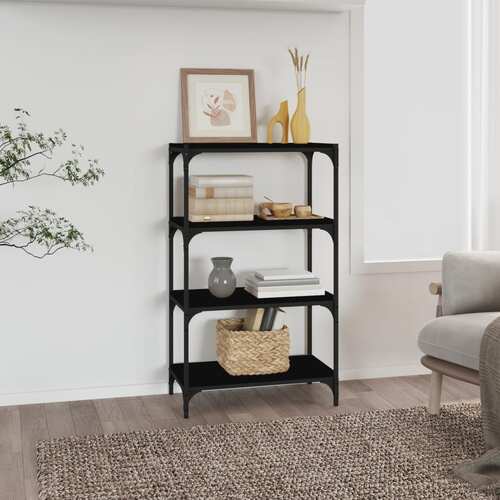 Book Cabinet Black 60x33x100 cm Engineered Wood and Steel