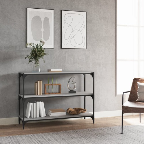 Book Cabinet Grey Sonoma 100x33x70.5cm Engineered Wood and Steel