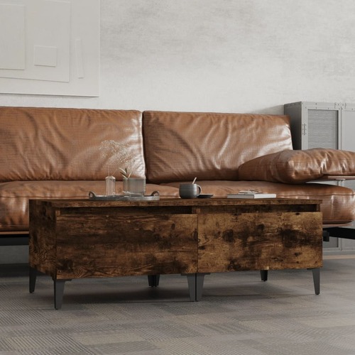 Side Tables 2 pcs Smoked Oak 50x46x35 cm Engineered Wood