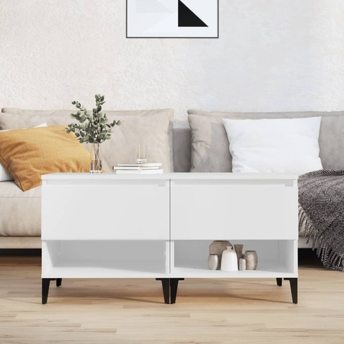 Side Tables 2 pcs White 50x46x50 cm Engineered Wood