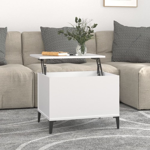Coffee Table White 60x44.5x45 cm Engineered Wood