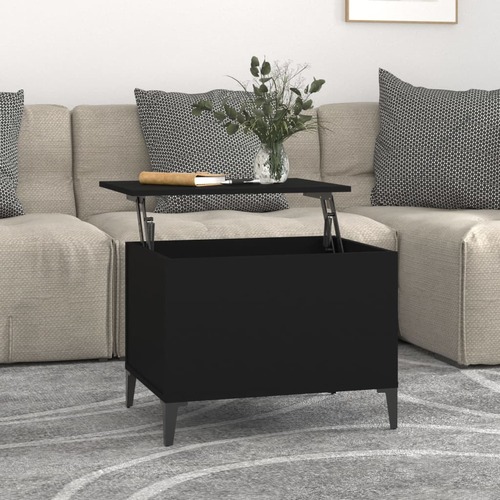 Coffee Table Black 60x44.5x45 cm Engineered Wood