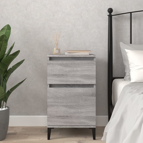 Bedside Cabinet Grey Sonoma 40x35x70 cm