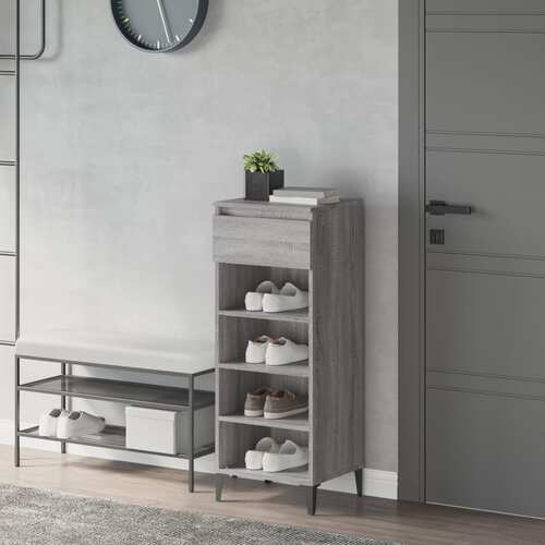 Shoe Rack Grey Sonoma 40x36x105 cm Engineered Wood