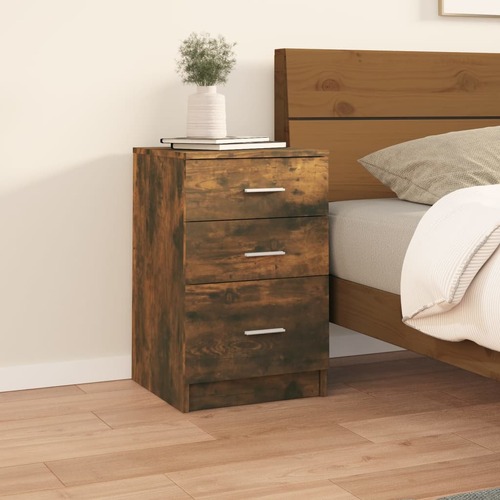 Bed Cabinet Smoked Oak 40x40x63 cm Engineered Wood