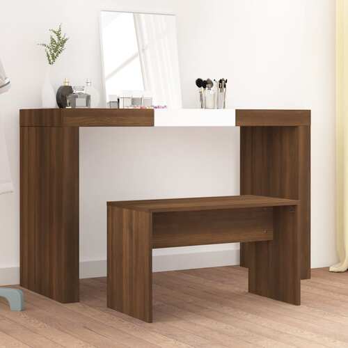 Dressing Stool Brown Oak 70x35x45 cm Engineered Wood