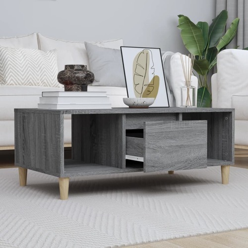Coffee Table Grey Sonoma 90x50x36.5 cm Engineered Wood