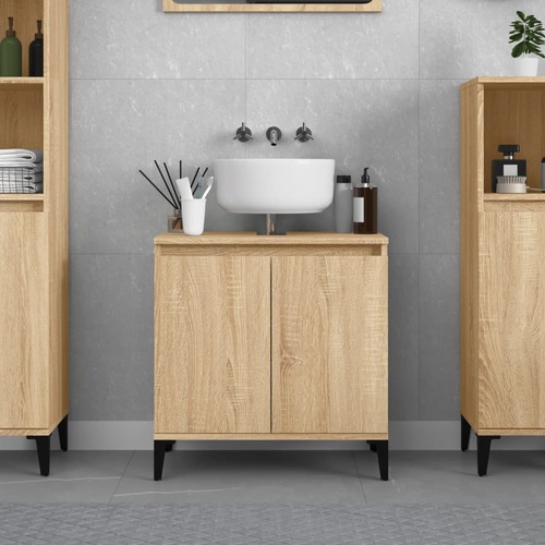 Sink Cabinet Sonoma Oak 58x33x60 cm Engineered Wood