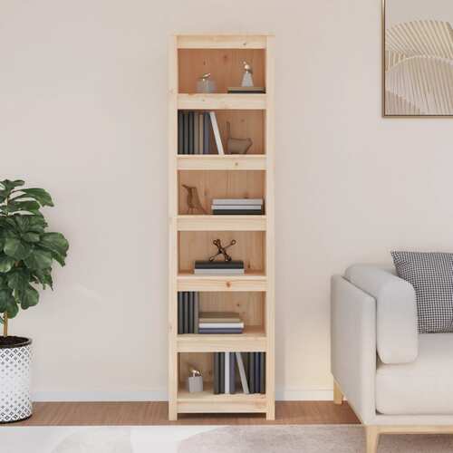 Book Cabinet 50x35x183 cm Solid Wood Pine