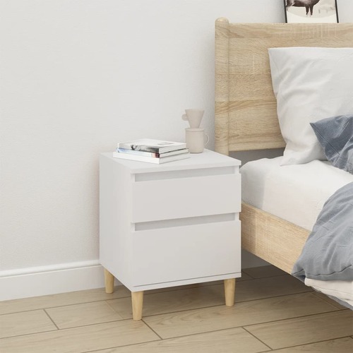Bedside Cabinet White 40x35x50 cm